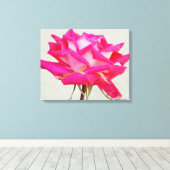 Belle Impression sur Toile d'Art de Rose Rose Fleu (Insitu (Plancher de Bois))