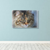 Belle impression sur toile de chat sauvage (Insitu (Plancher de Bois))