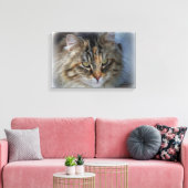Belle impression sur toile de chat sauvage (Insitu(Salon))