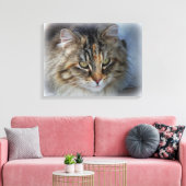 Belle impression sur toile de chat sauvage (Insitu(Salon))