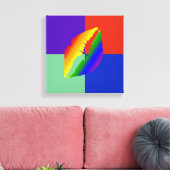 Belle impression sur toile de lèvres abstraites ma (Insitu(Salon))