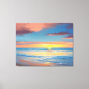 Belle impression sur toile de peinture de coucher