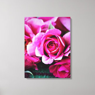 Belle impression sur toile de photo de rose rouge
