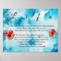 Belle Inspirational Life Words Poster