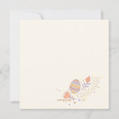 Belle invitation à la couronne de Pâques (Dos)