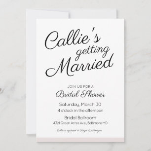 Belle invitation à la douche nuptiale