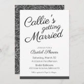 Belle invitation à la douche nuptiale (Devant / Derrière)