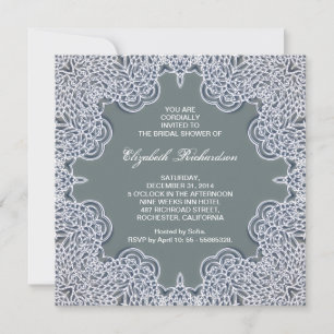 belle invitation à la douche nuptiale bleu clair