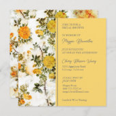 Belle invitation à la douche nuptiale de Rose Jaun (Devant / Derrière)