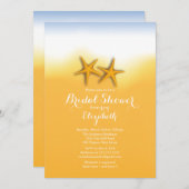 Belle invitation à la douche nuptiale de Starfish  (Devant / Derrière)