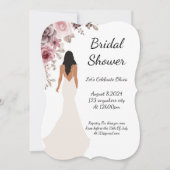 belle invitation à la douche nuptiale fleurie (Devant)