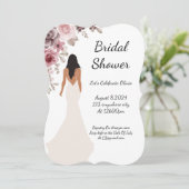 belle invitation à la douche nuptiale fleurie (Debout devant)