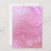 Belle invitation à la douche nuptiale rose et flor (Dos)