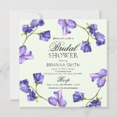 Belle Invitation à la douche nuptiale violette (Devant)