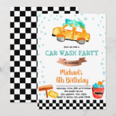 Belle invitation à la fête d'anniversaire de lavag (Devant / Derrière)