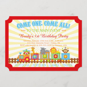 Belle invitation à la fête d'anniversaire du train