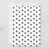 Belle invitation à la fête de chien (Dos)