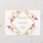 Belle invitation à la fête du printemps floral (Devant / Derrière)