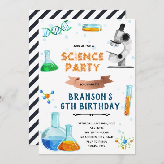 Belle invitation à la fête scientifique (Devant / Derrière)