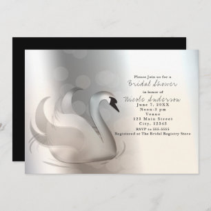 Belle invitation à l'argent de Swan Chic