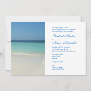 Belle invitation à se marier à la plage tropicale 