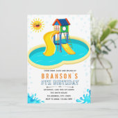 Belle invitation à thème d'anniversaire du parc aq (Debout devant)