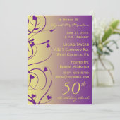 Belle Invitation au 50e anniversaire de Swirls (Debout devant)