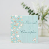 Belle invitation au mariage de Seashell Beach (Debout devant)