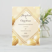Belle invitation au mariage en or (Debout devant)