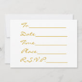 Belle Invitation Avec Rose (Dos)