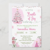 Belle invitation Baby shower de Noël (Devant)