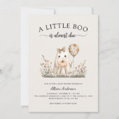 Belle Invitation Baby shower Fantôme Halloween (Devant)