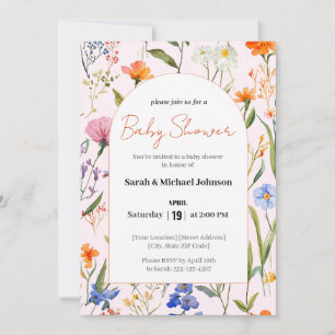 Belle Invitation Baby shower Floral