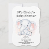 belle invitation baby shower pour bébé fille (Devant)