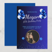 Belle Invitation Carte Anniversaire (Devant / Derrière)