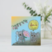 Belle invitation d'anniversaire (Debout devant)