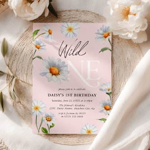 Belle Invitation d'anniversaire de 1 an pour fille