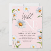 Belle Invitation d'anniversaire de 1 an pour fille (Devant)