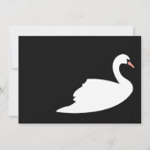 Belle invitation d'anniversaire du cygne blanc (Dos)