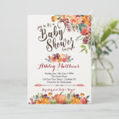 Belle invitation de baby shower d'automne, (Debout devant)