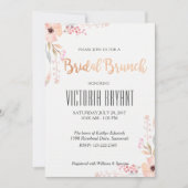 Belle invitation de Brunch nuptial floral (Devant)