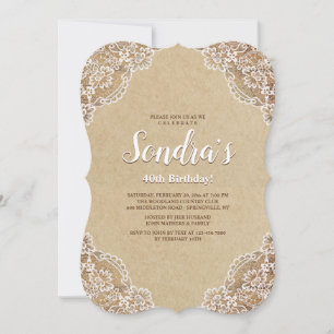 Belle invitation de dentelle