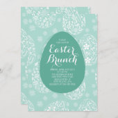 Belle invitation de dîner de brunch de Pâques (Devant / Derrière)