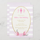 Belle invitation de fête d'anniversaire de (Devant / Derrière)