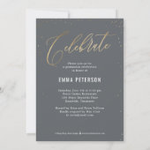 Belle invitation de graduation de couleur ÉDITABLE (Dos)