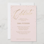 Belle invitation de graduation de couleur ÉDITABLE (Dos)