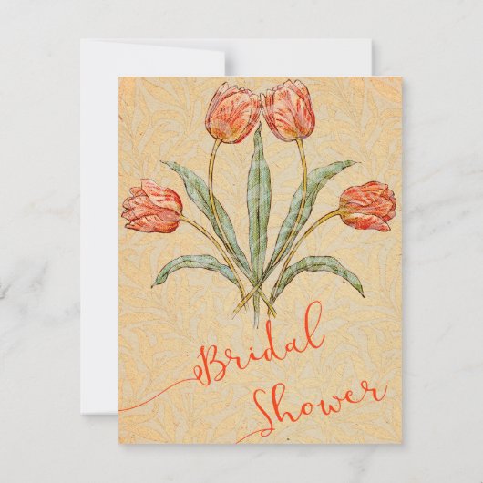 Belle invitation de la mariée wedding shower (Dos)