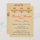 Belle invitation de la mariée wedding shower (Devant / Derrière)