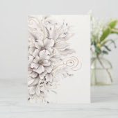 Belle invitation de mariage botanique florale  (Debout devant)