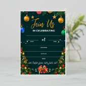Belle invitation de mariage de Noël, cartes Invita (Debout devant)